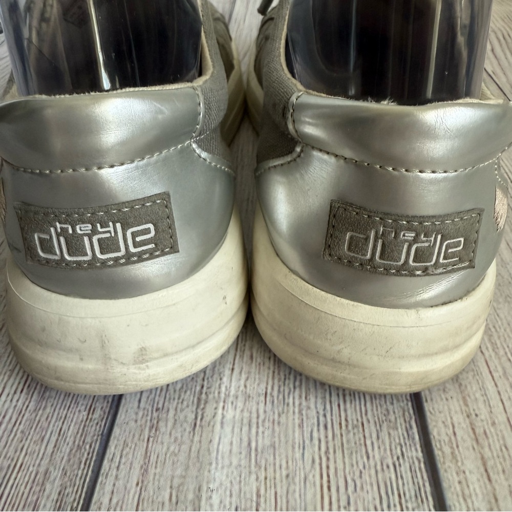 Hey Dude Silver Python Slip On Shoes 9 - image 4